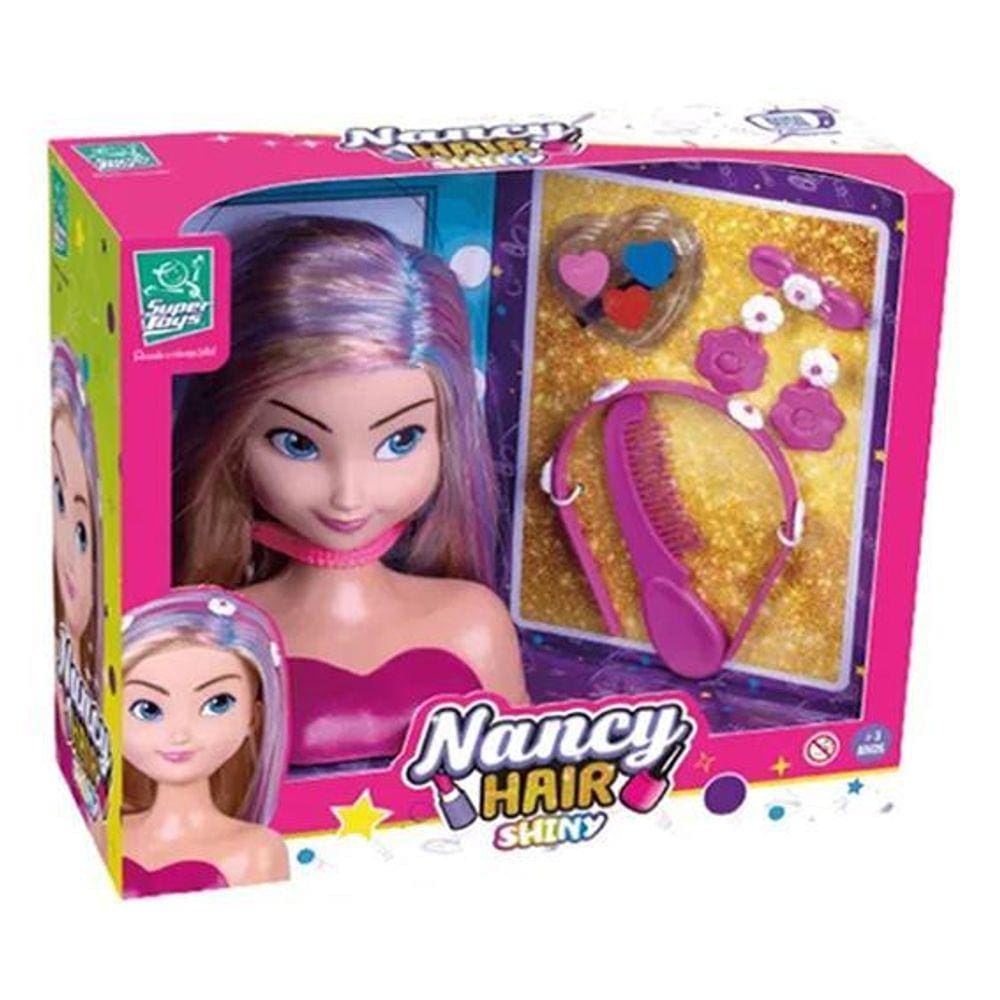 Boneca Princesa Nancy Hair Busto Para Pentear E Maquiar 518