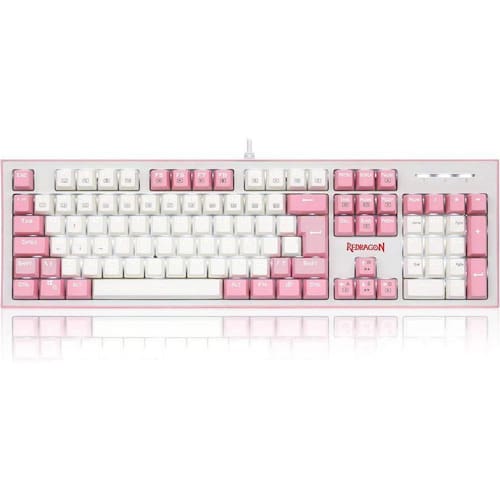 Teclado Mecânico Gamer Hades Branco E Rosa Switch Azul Led Branco Abnt2 Menor preço em Teclado Mecânico Gamer Hades Branco E Rosa Switch Azul Led Branco Abnt2