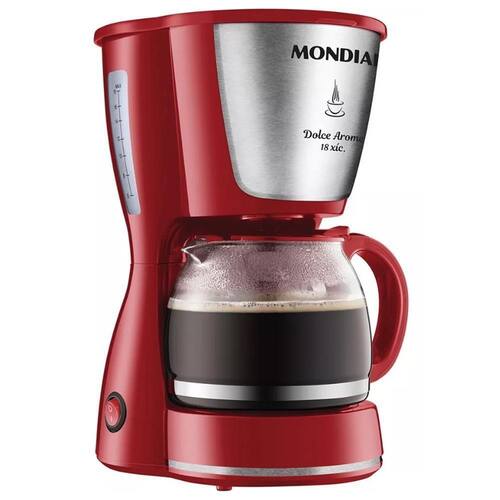 Cafeteira Elétrica Mondial Dolce Arome C-35-18X Vermelha/Inox 127V Menor preço em Cafeteira Elétrica Mondial Dolce Arome C-35-18X Vermelha/Inox 127V