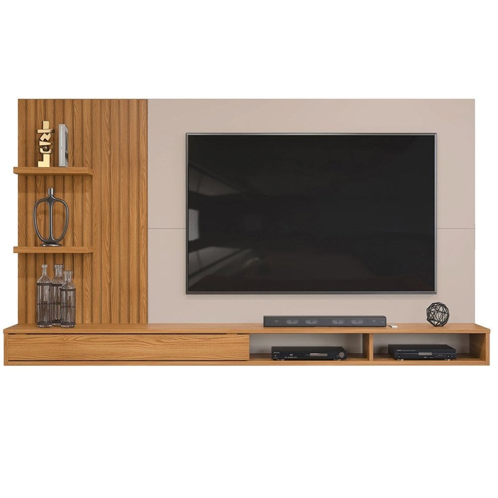 Painel para TV até 60" 1 Portas 2 Prateleiras Bento DJ Móveis