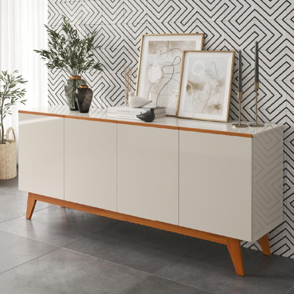 Buffet Para Sala De Jantar 156 X 76,6cm Eifel Viero Mel/off White