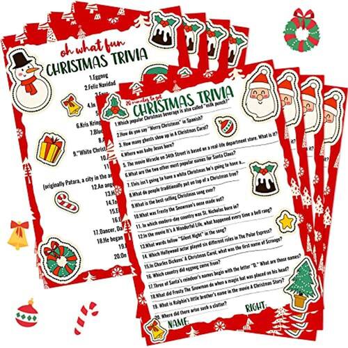 80 Peças Natal Trivia Jogos Perguntas | Ponto 80 Peças Natal Trivia Jogos Perguntas | Ponto