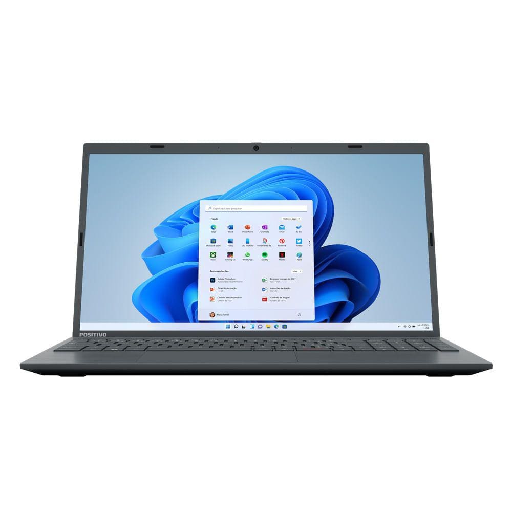 Notebook Positivo Motion C4128g-14 Intel® Celeron® Dual-Core™ 128GB 4GB Windows 11 Home 14" - Cinza - Inclui Microsoft 365*