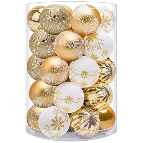 VAINECHAY Árvore de Natal Enfeites Ouro | Ponto VAINECHAY Árvore de Natal Enfeites Ouro | Ponto
