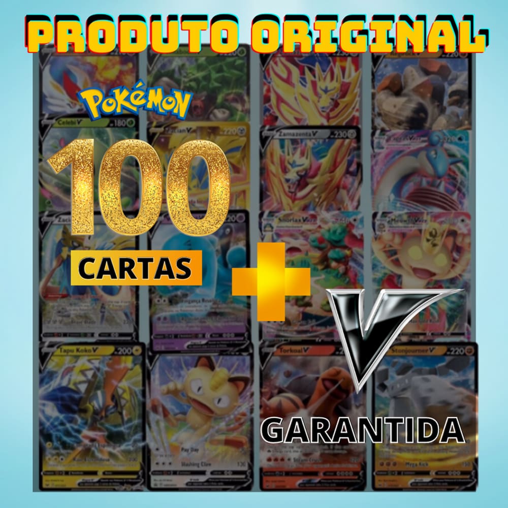 Booster Pokémon aleatório + 1 Carta Pokémon Brilhante aleatória