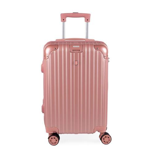 Mala de Bordo Pequena para Viagem em Abs Swiss Go Suiça Cadeado Integrado Rodas Giro 360º Rosê Menor preço em Mala de Bordo Pequena para Viagem em Abs Swiss Go Suiça Cadeado Integrado Rodas Giro 360º Rosê