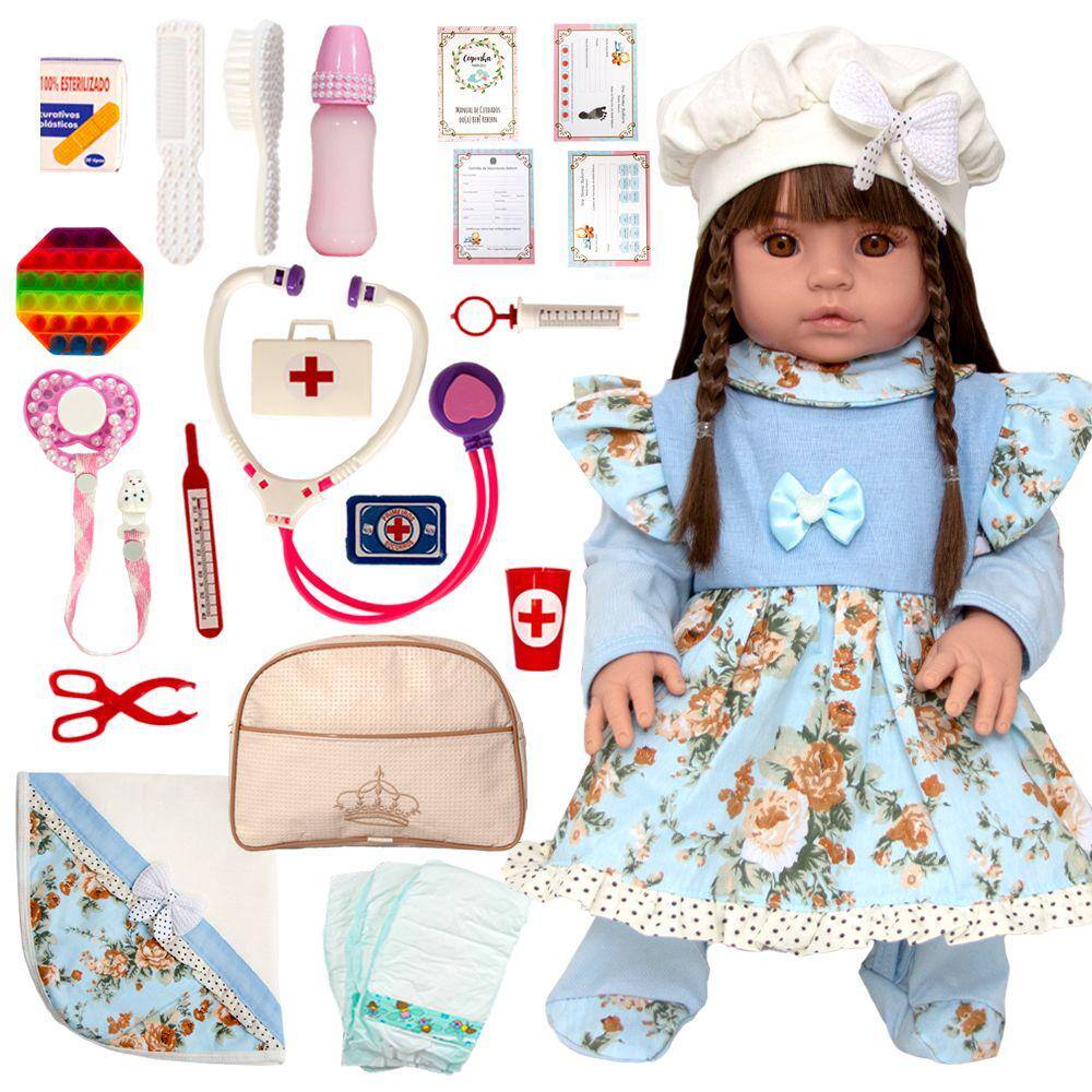 Boneca Infantil de Roupa Fada Madrinha Realista - Cegonha Reborn