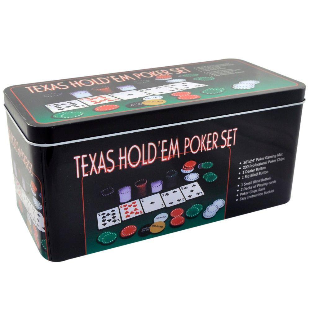 Jogo De Lata Poker Texas Hold'em Poker Set