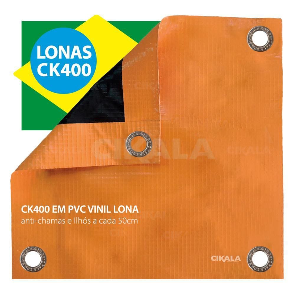 Lona Ck400 Laranja X Preta 5x3 Metros | Ponto