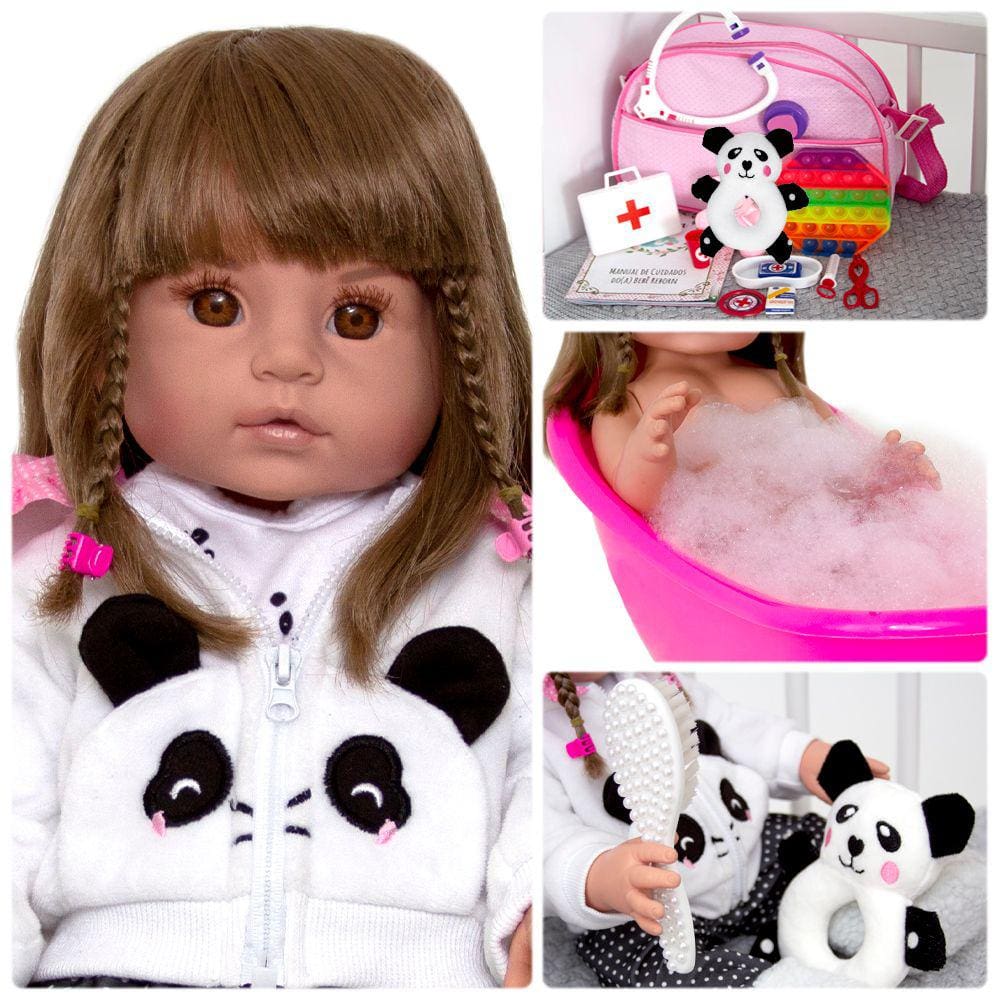 Boneca Bebezinho Adora Reborn Baby Dolls Bolsa Maternidade