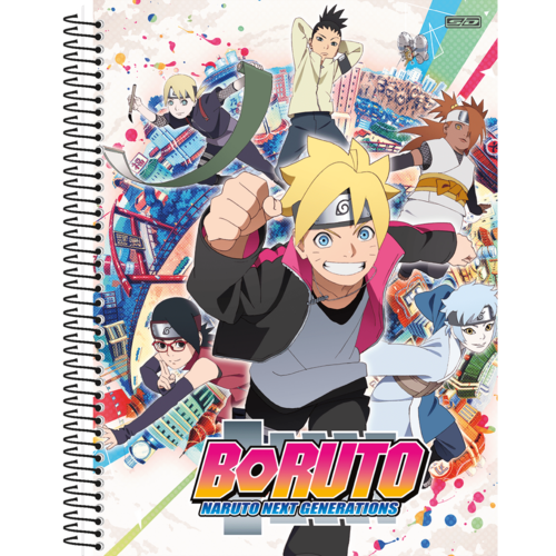 Caderno Universitário Espiral 10M Capa Dura 160 Fls Naruto