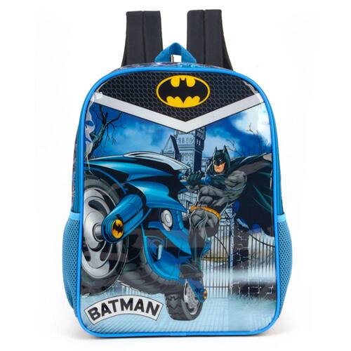 Mochila Escolar Costas Batman Moto Azul | Ponto