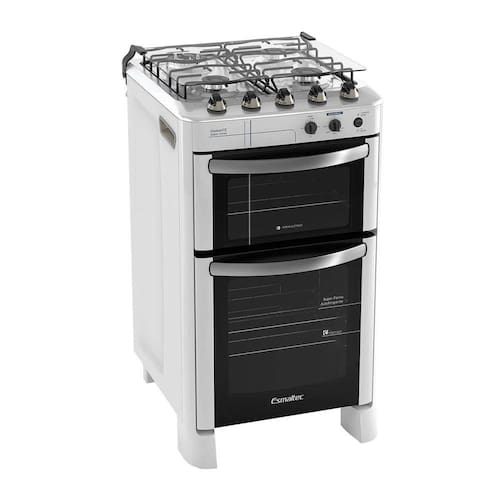Fogão 4 Bocas Branco Esmaltec Modelo Com Acendimento Automático e Chama Tripla