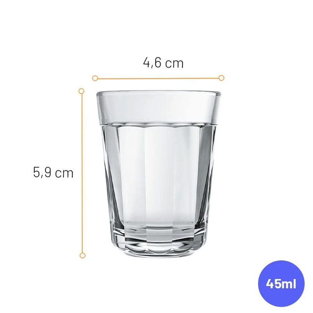 Jogo 12 Copo Americano Shot Dose 45ml Nadir Figueiredo Em Vidro  Transparente Cachaça Pinga