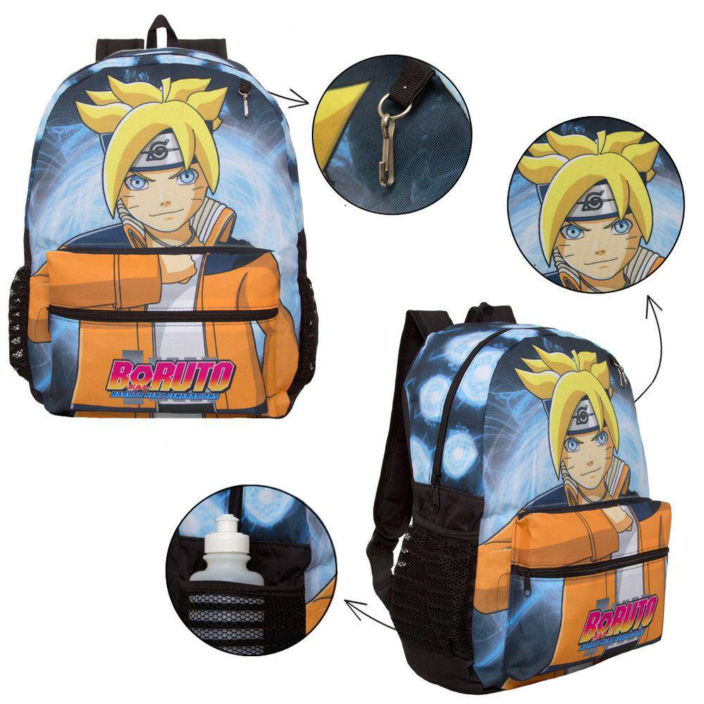 Mochila Escolar Naruto Uzumaki Desenho Rodinha G Meninos - Kids