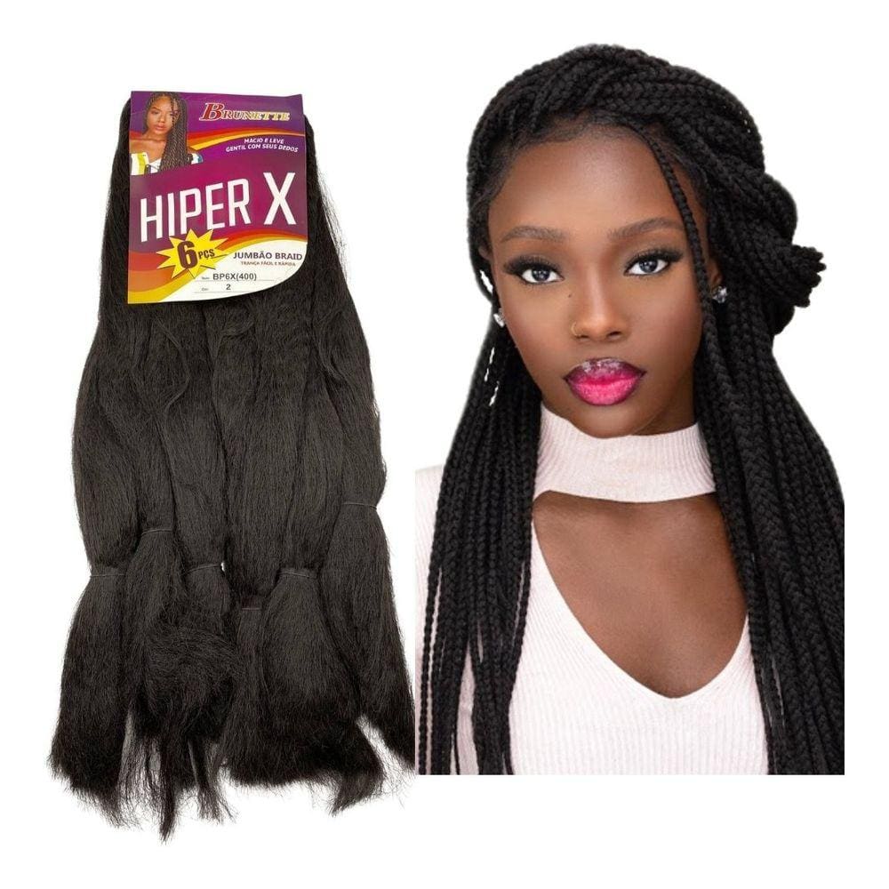 Jumbão Cabelo Jumbo Hiperx 400 Gramas Box Braids Trança Ombré MT2