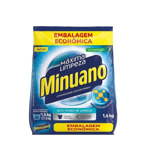 Sabão em Pó Minuano Azul 10x1,6Kg Menor preço em Sabão em Pó Minuano Azul 10x1,6Kg