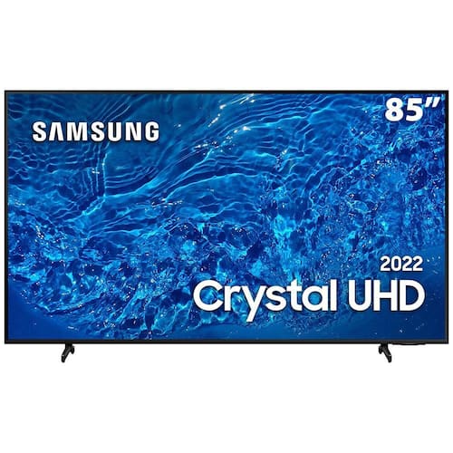Smart TV 85" Crystal UHD 4K Samsung 85BU8000, Painel Dynamic Crystal Color, Design slim, Tela sem limites, Alexa built in, Controle Remoto Único Menor preço em Smart TV 85" Crystal UHD 4K Samsung 85BU8000, Painel Dynamic Crystal Color, Design slim, Tela sem limites, Alexa built in, Controle Remoto Único