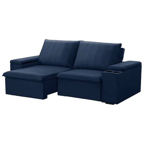 sofá 3 lugares retrátil e reclinável ballarat veludo Ponto