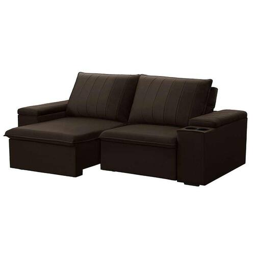 sofá 3 lugares retrátil e reclinável ballarat veludo Ponto