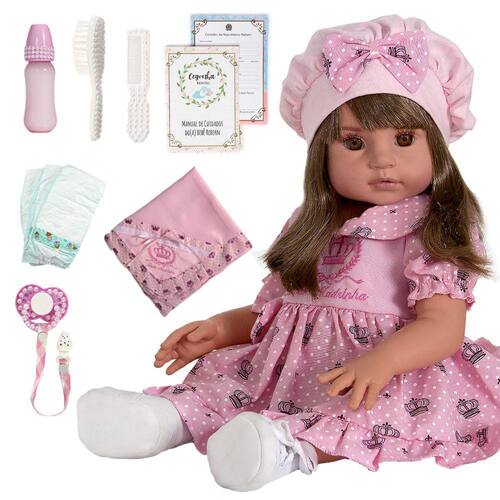 Boneca Baby Alive Reborn Realista Grande Corpo Em Pano