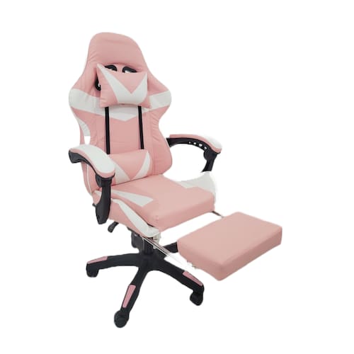 Cadeira Gamer Stillus Ergonômica Com Apoio Para Os Pés - Rosa