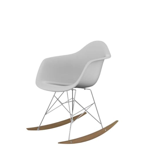 Cadeira De Balanço Eames Com Braço Branca Empório Tiffany Base Em Metal E Madeira Menor preço em Cadeira De Balanço Eames Com Braço Branca Empório Tiffany Base Em Metal E Madeira