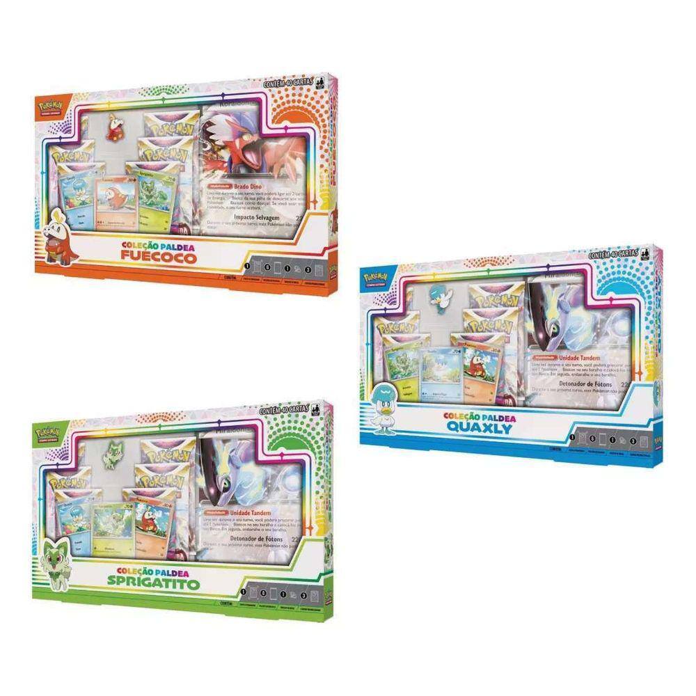 Box Pokémon Coleção Paldea Koraidon Ex 40 Cartas