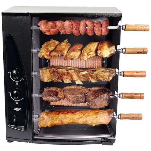 Churrasqueira Rotativa a Gás Arke Suporta até 1.5 kg AGR-05 Menor preço em Churrasqueira Rotativa a Gás Arke Suporta até 1.5 kg AGR-05