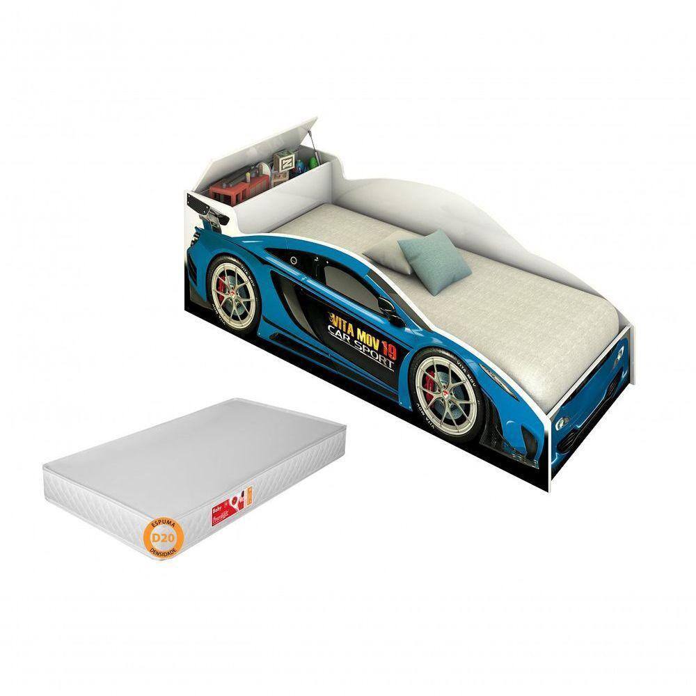 Cama Infantil Carro Solteiro Menino Criança Mini Carrinho Criança