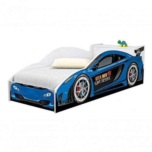 Cama Infantil Carro de Corrida Menino Verde com Colchão