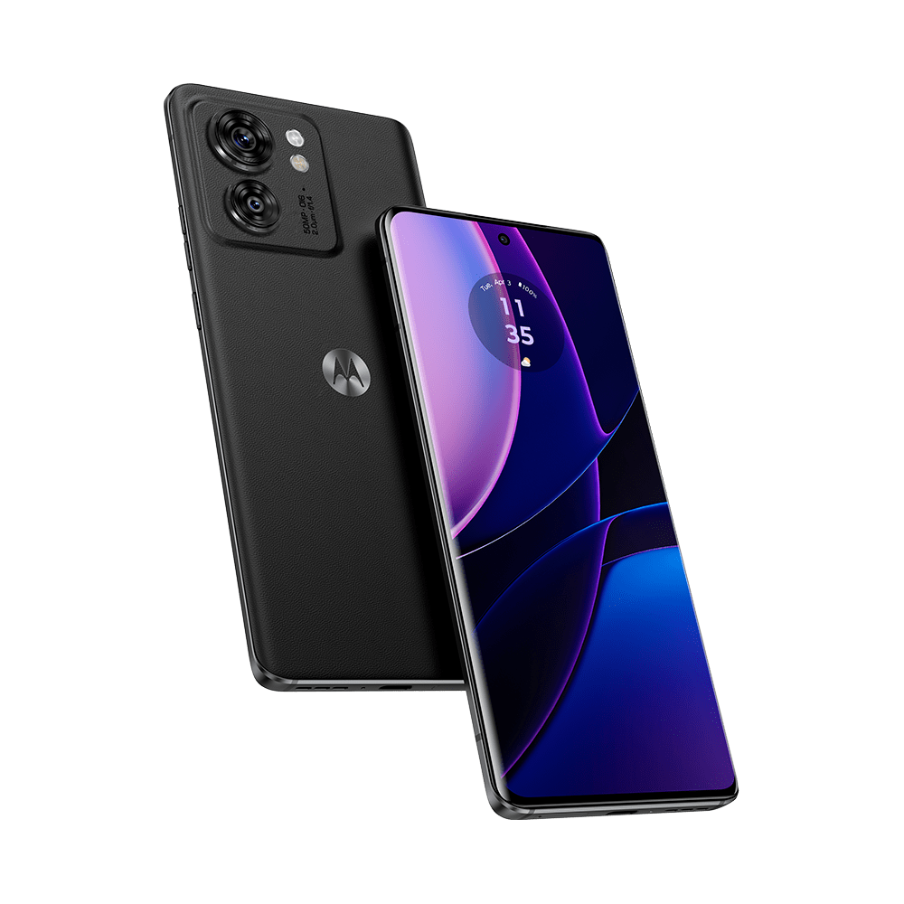 Smartphone Motorola Edge 40 5G 256GB, 8GB RAM, Tela pOLED de 6,55”, Acabamento em couro vegano, Android 13, Octa-Core 2,6 GHz CAM 50MP (Preto)