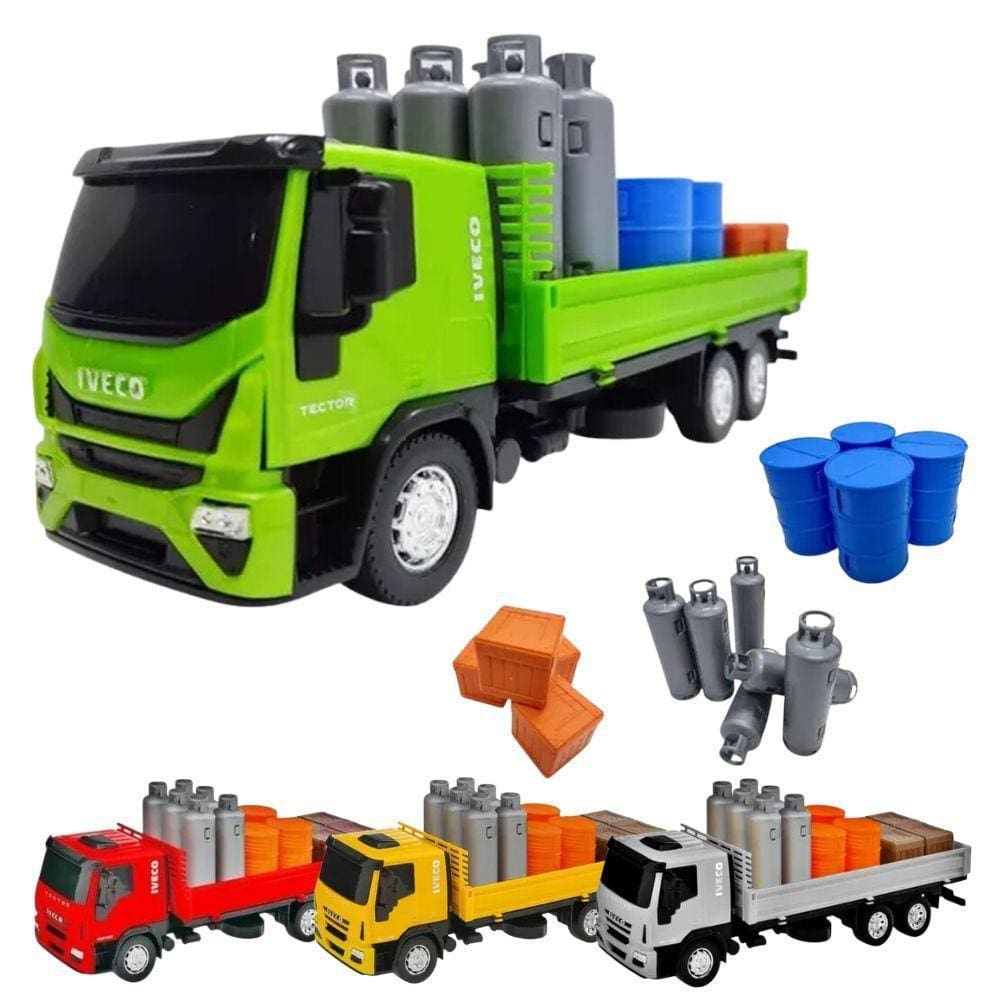 Kit 2 Veículos De Brinquedo Iveco - 1 Caminhão Expresso + 1