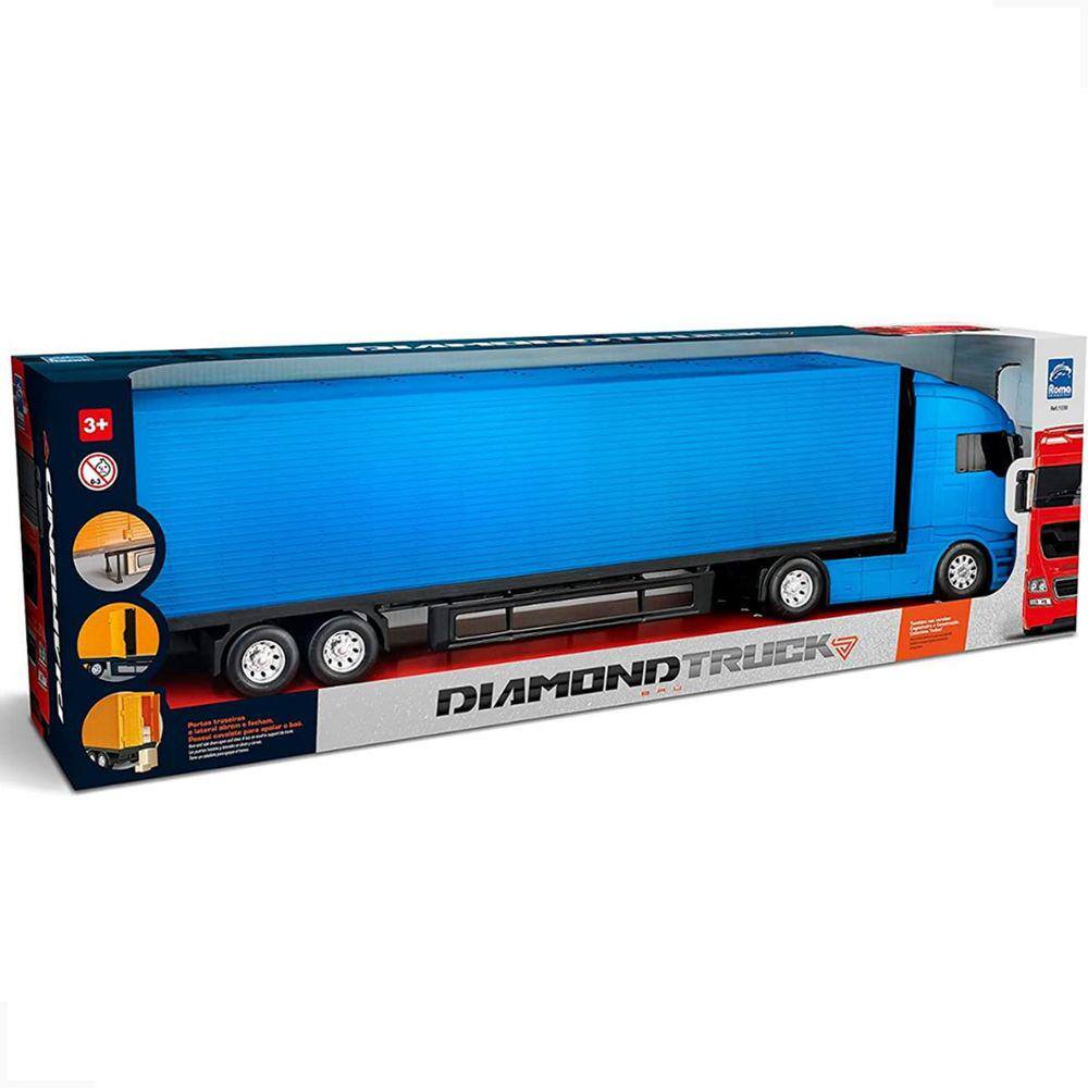 Caminhão Carreta Diamond Truck Baú - 67cm - Roma Brinquedo