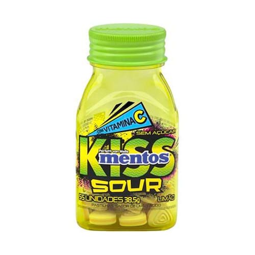 imagem-Pastilhas Mentos Kiss Sour com Vitamina C Sabor Limão 38,5g