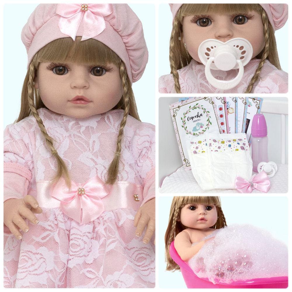 Bebê Reborn Boneca Princesa Corpo de Silicone e Acessórios - ShopJJ -  Brinquedos, Bebe Reborn e Utilidades