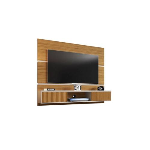 imagem-Painel Para TV Âmbar Cinamomo Off White Ripado - Bechara Móveis