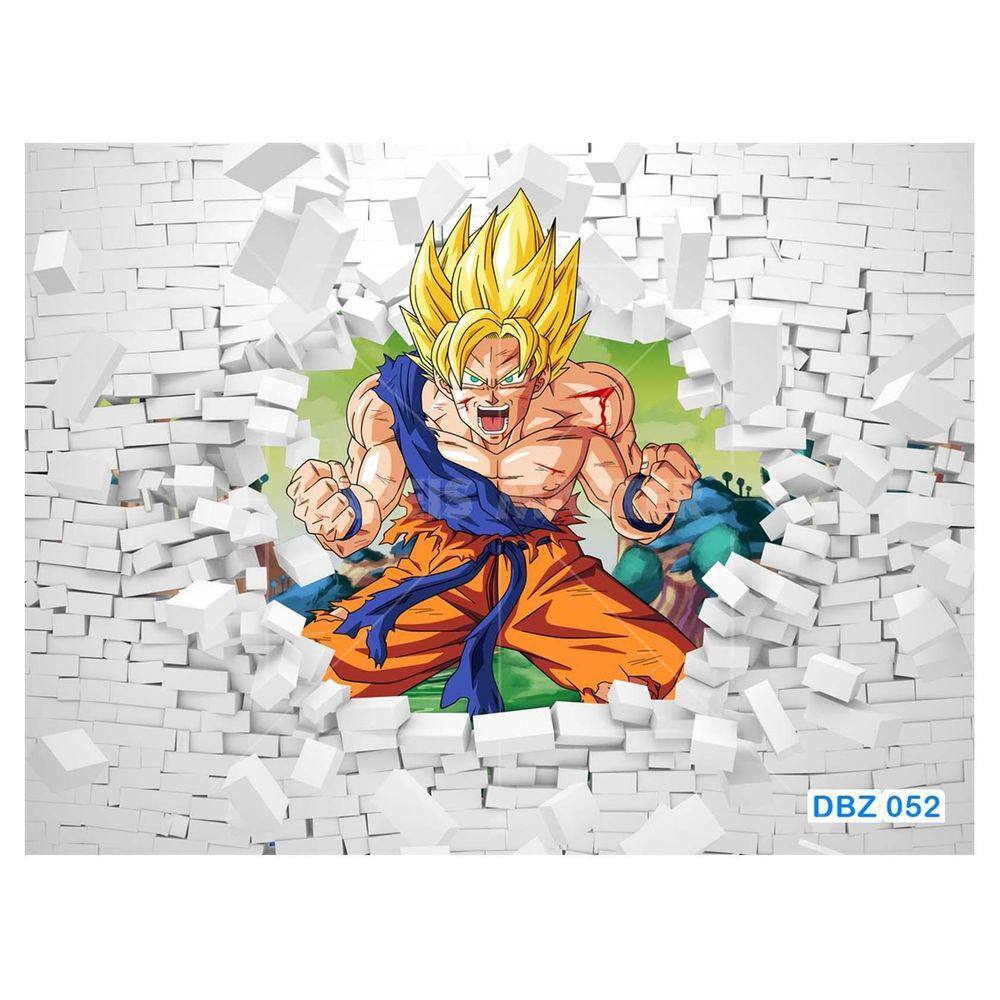 Autocolante de parede 3D Super Goku Saiyan