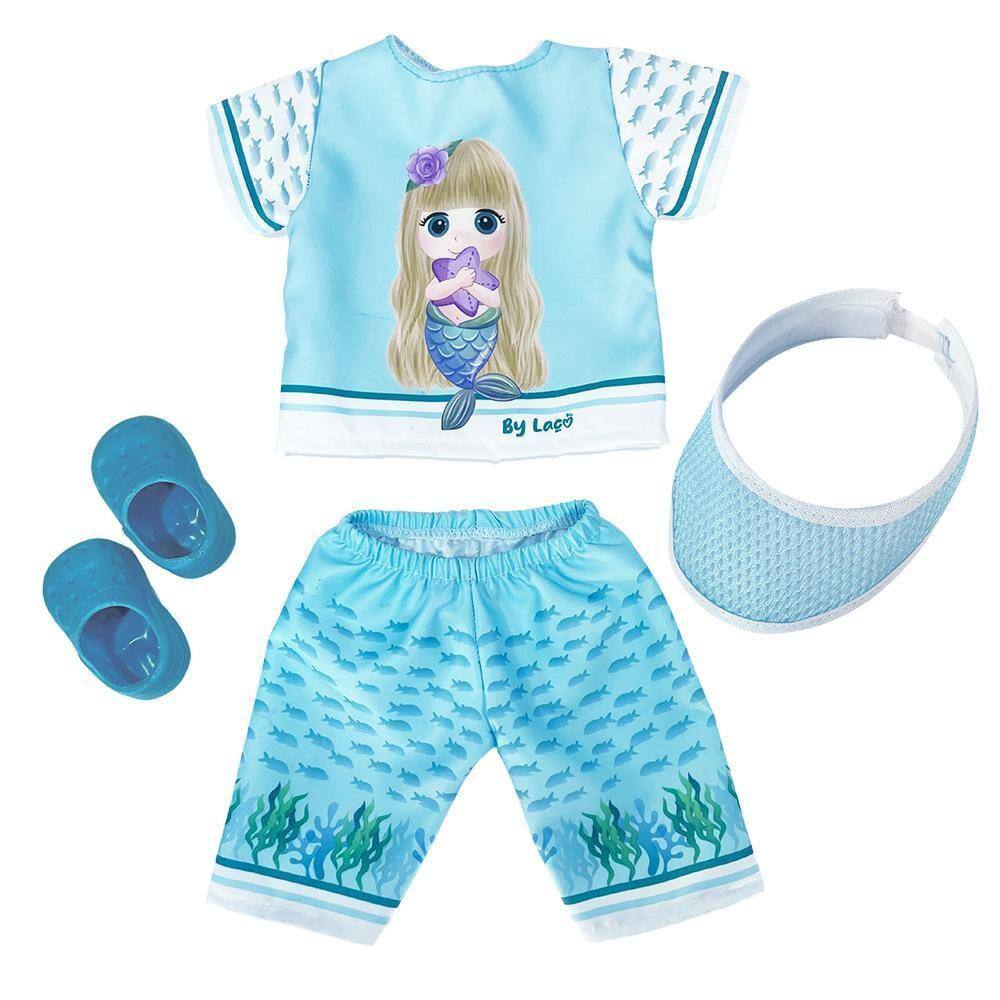 Kit Roupa Boneca Baby Alive Surf Mundo Mágico Das Sereias