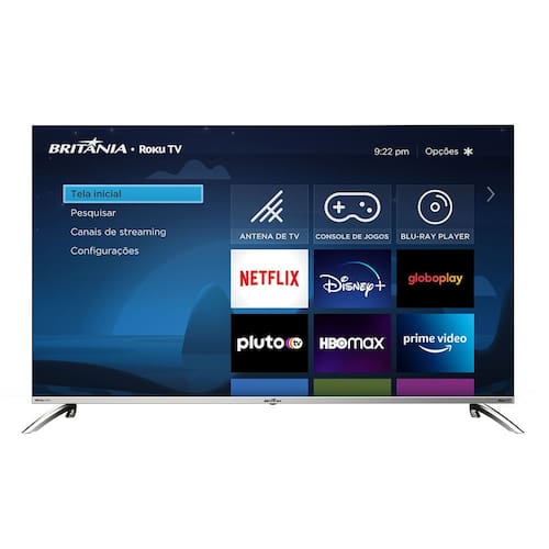 Smart TV 50” Britânia 4K Led BTV50G7PR2CSBL Dolby Áudio