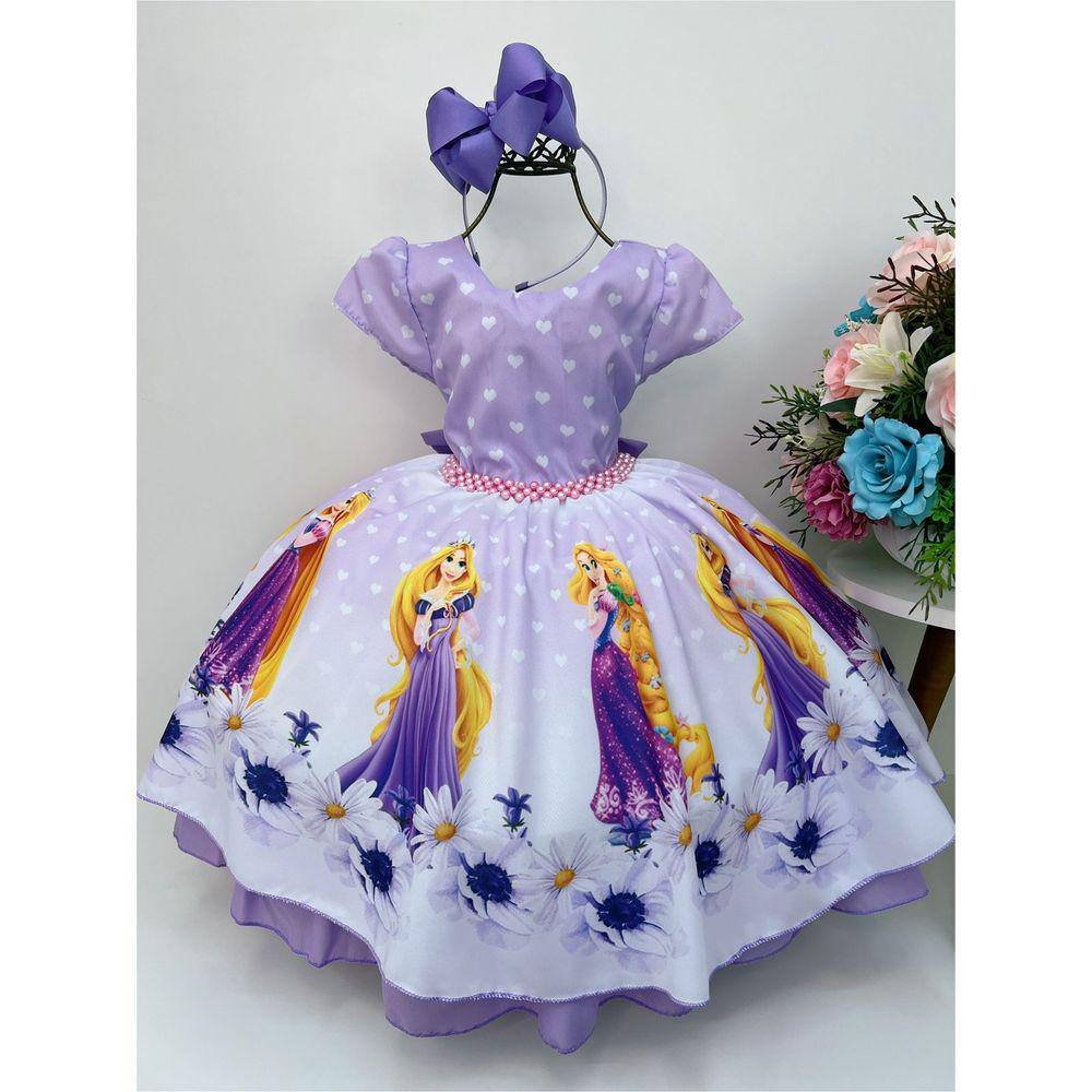 Vestido Infantil Princesa Sofia Lilás Aniversário Temático - Tio