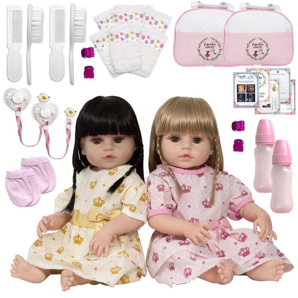 Bebê Reborn Real 100% Silicone Real + 23 Itens Envio Imediato