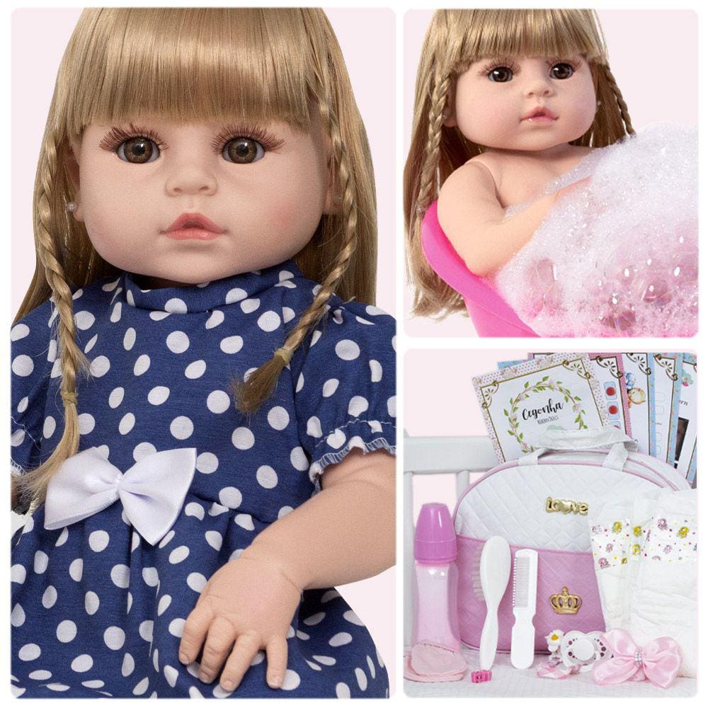 Bebe Reborn Original menina Articulada Realista Membros Vinil