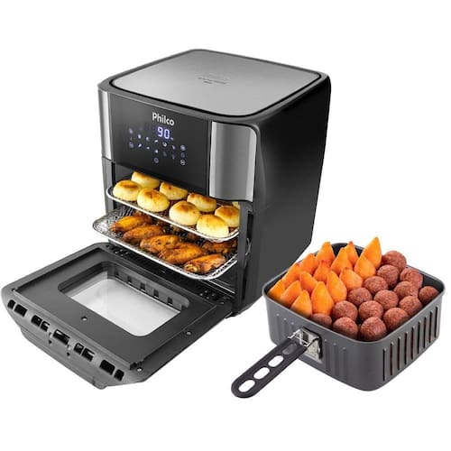 Fritadeira Elétrica Air Fryer e Forno Philco Oven 2 em 1 Pfr2200p 12l Preta - 127v