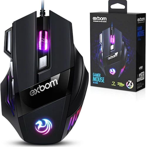 Mouse Gamer 7D 3200 Dpi Led Gaming Usb Exbom MS-G260