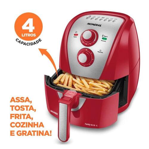 Fritadeira AirFryer Mondial 4 Litros AFN40RI Vermelha 127V