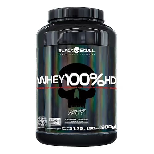 Whey Protein 100% HD (WPC, WPI E WPH) - 900g - Black Skull