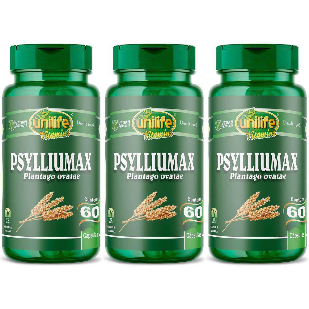 Kit 3 Psyllium PsylliuMax 120 Cápsulas 550mg | Ponto