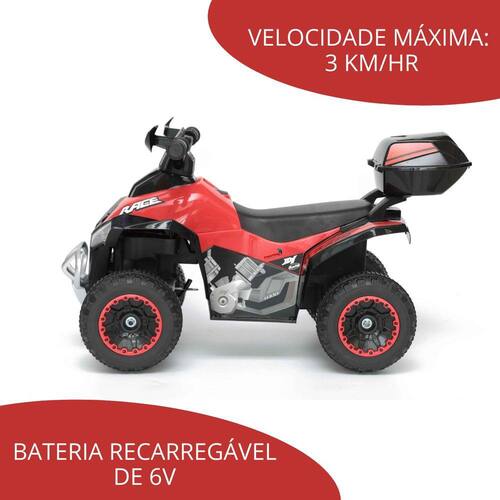 Moto Elétrica Infantil Criança +3 Anos Motocross 6V 2-3 Km/h Até 25kg Com  Som Azul Importway - Baby&Kids