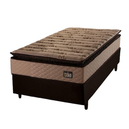 Cama Box Solteiro Colchão Espuma D33 Pillow Top Van Gogh 88x188x67cm Marrom Hellen - Suporta até 120 Menor preço em Cama Box Solteiro Colchão Espuma D33 Pillow Top Van Gogh 88x188x67cm Marrom Hellen - Suporta até 120
